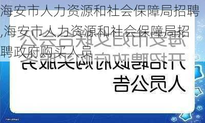 海安市人力资源和社会保障局招聘,海安市人力资源和社会保障局招聘政府购买人员